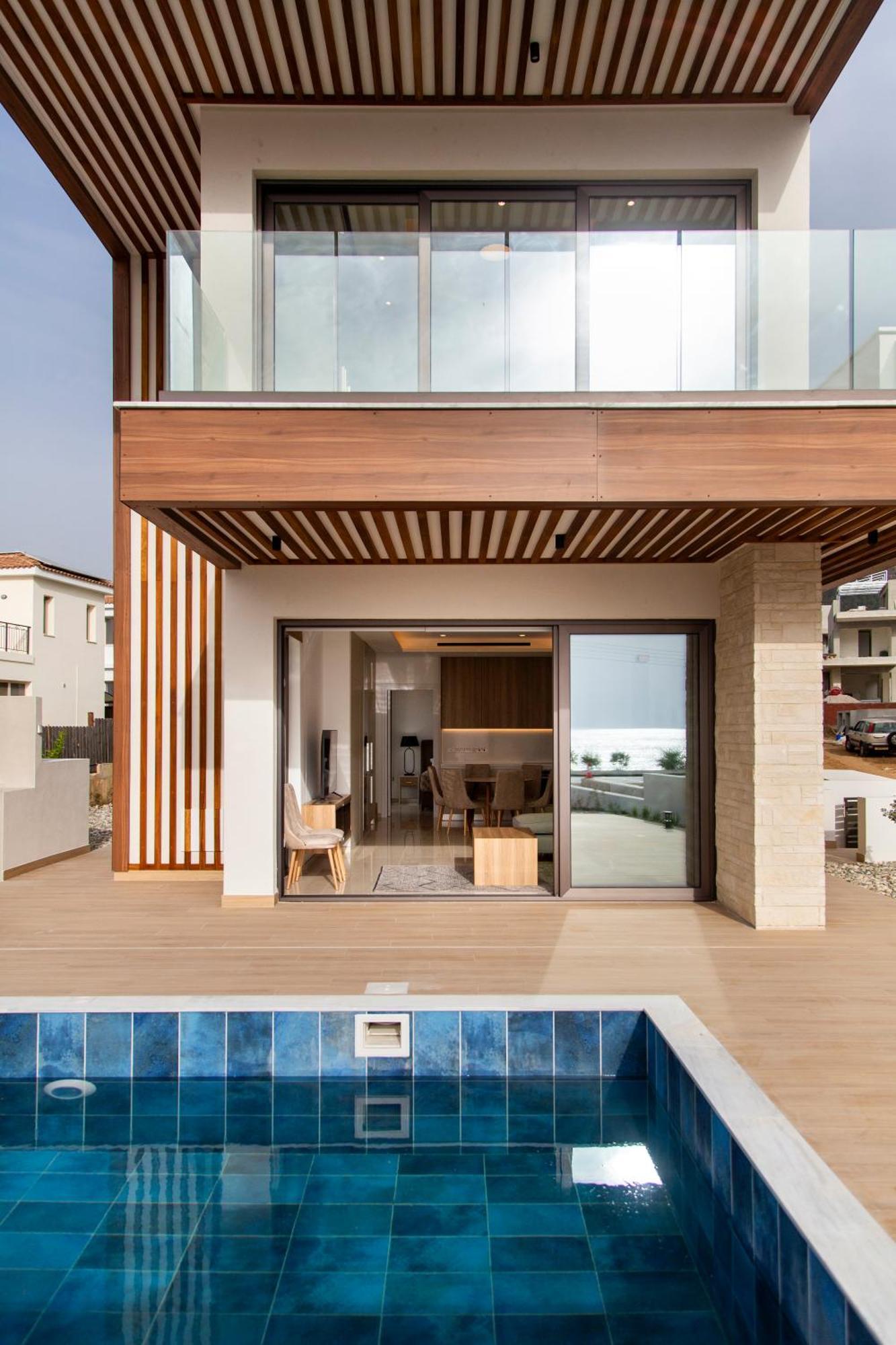 Santa Barbara Seafront Villas W Jacuzzi Pool Paphos Exterior foto